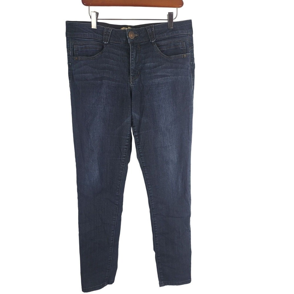 Democracy "Ab Solution" Jeans 12 Womens Dark Wash Skinny Leg Mid Rise Bottoms